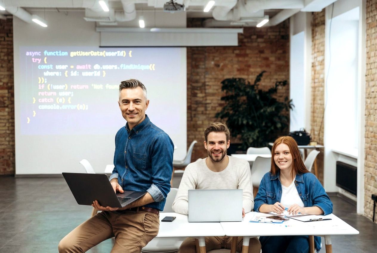 Il team di sviluppatori Kollego® al lavoro su software proprietari su misura